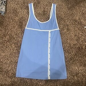 Free People Blue and White Dress SOLD on depop